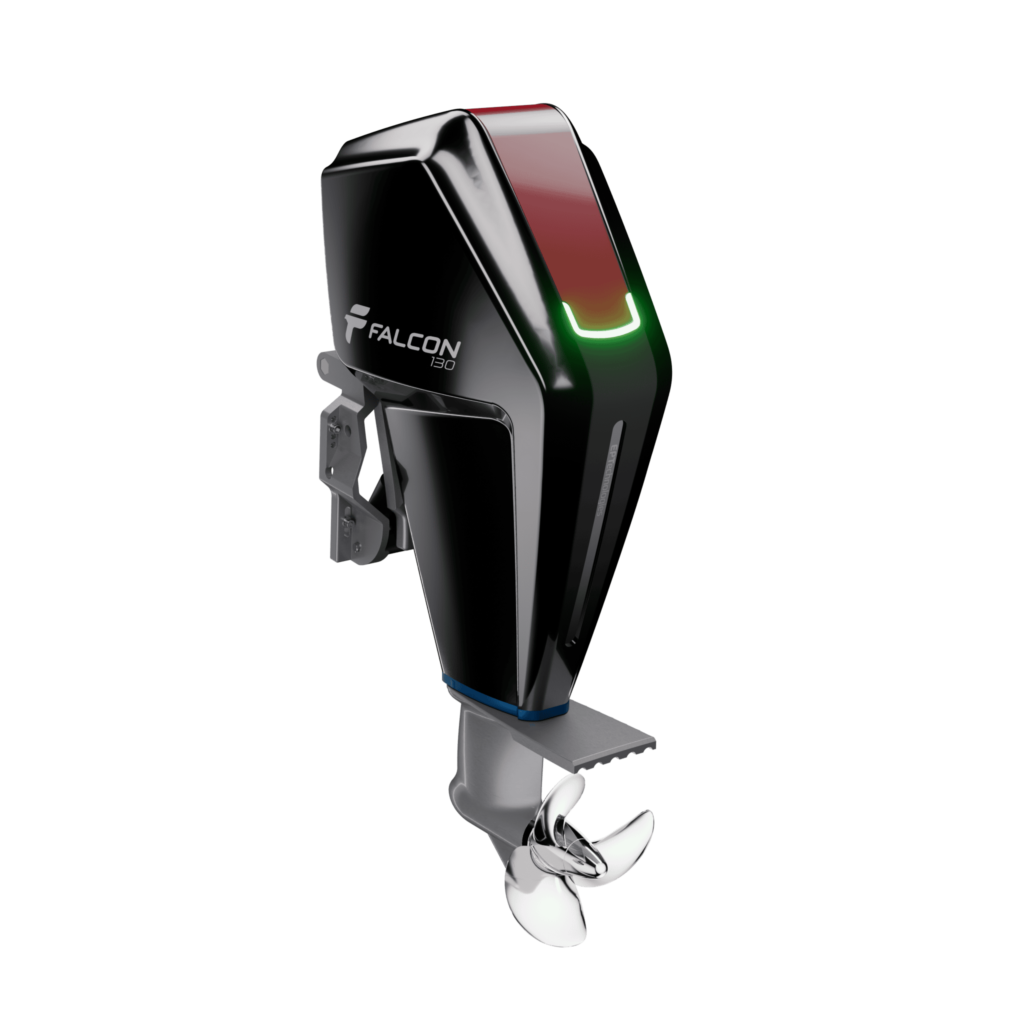 Electric outboard Falcon 130, black red