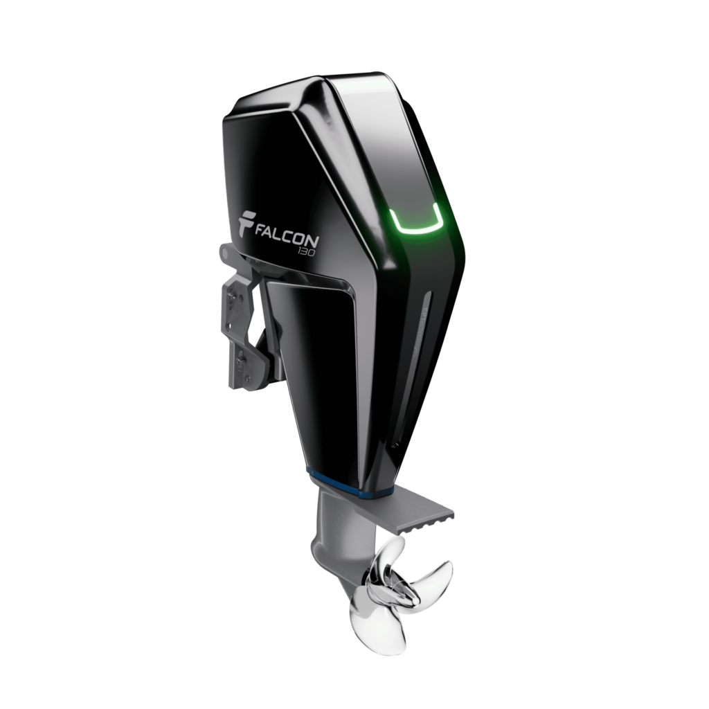 Electric outboard Falcon 130, black silver