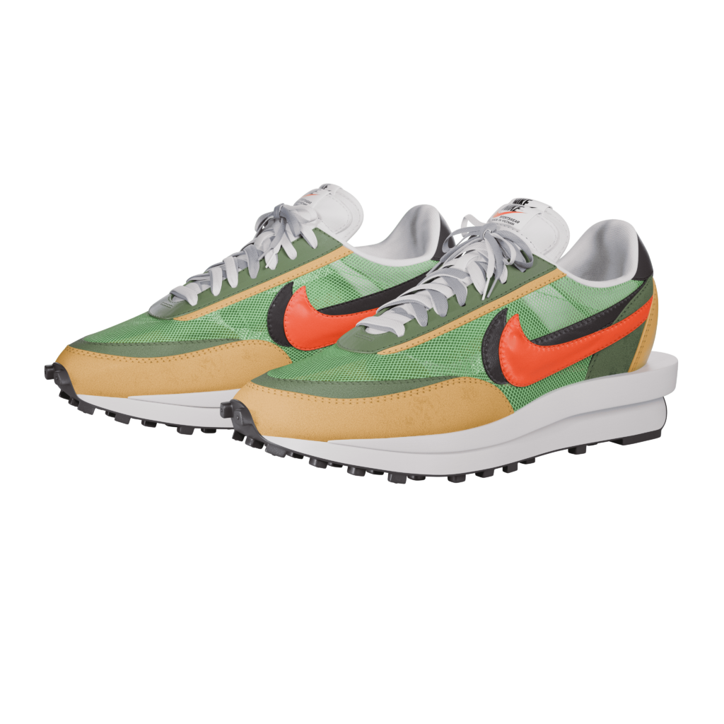 Sneaker Grün mehrfarbig, CGI-Rendering